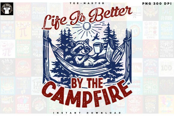 Download Vintage Outdoor Raccoon Camp Camping PNG - Raccoon Collection