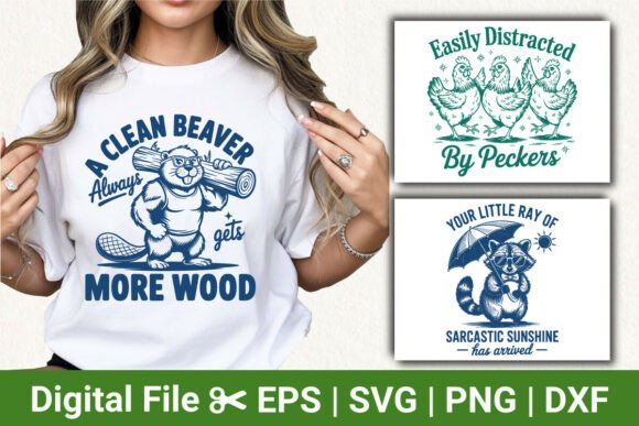 Download Funny Beaver Chicken Raccoon SVG Bundle - Raccoon Collection