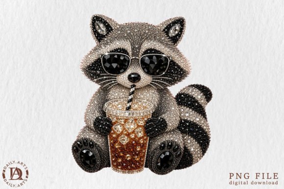 Download Rhinestone Funny Raccoon PNG - Raccoon Collection