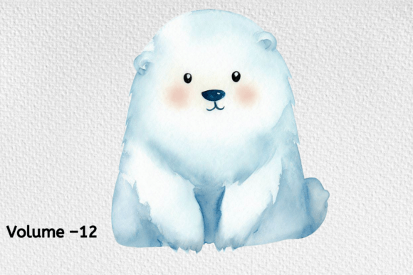 Download Watercolor Arctic Animal Clipart Vol–12 - Watercolor arctic Collection