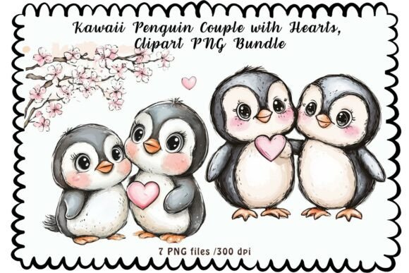 Download Cute Valentine Penguin Clipart PNG - Penguin clipart Collection