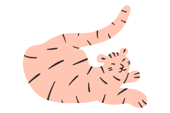 Download Tiger Color Doodle Shape. Wild Cat Anima - Tiger Collection