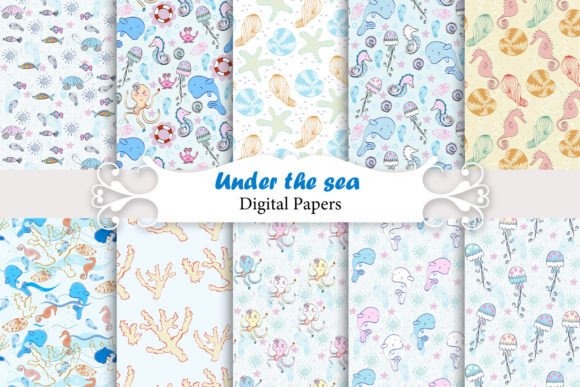Download Patterns with Sea Animals. - Premium Resources
